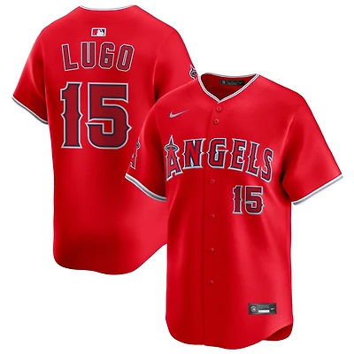 Matthew Lugo Men's Nike Red Los Angeles Angels Alternate Limited Custom Jersey