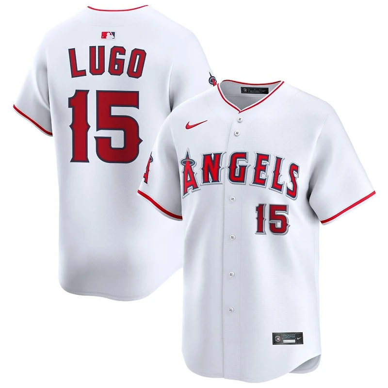 Matthew Lugo Youth Nike White Los Angeles Angels Home Custom Limited Jersey