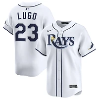 Julio Lugo Men's Nike White Tampa Bay Rays Home Limited Pick-A-Player Retired Roster Jersey