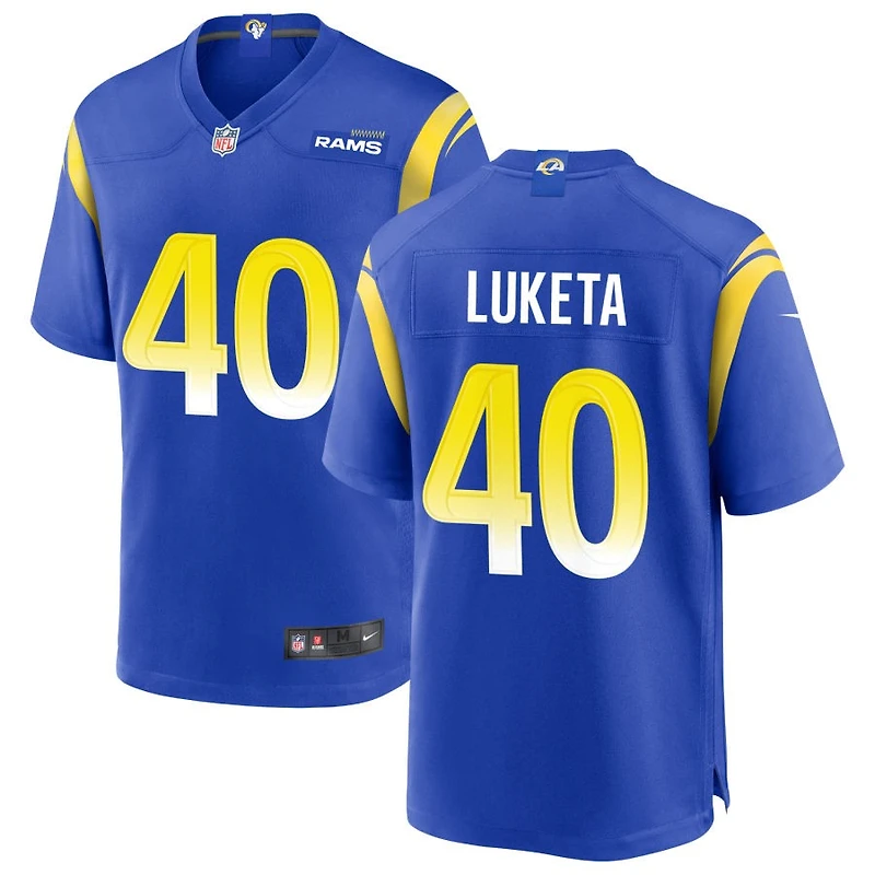 Jesse Luketa Men's Nike Royal Los Angeles Rams Custom Game Jersey