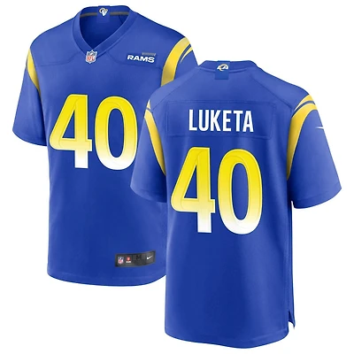 Jesse Luketa Men's Nike Royal Los Angeles Rams Custom Game Jersey