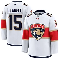 Anton Lundell Men's Fanatics White Florida Panthers Away Premium Custom Jersey