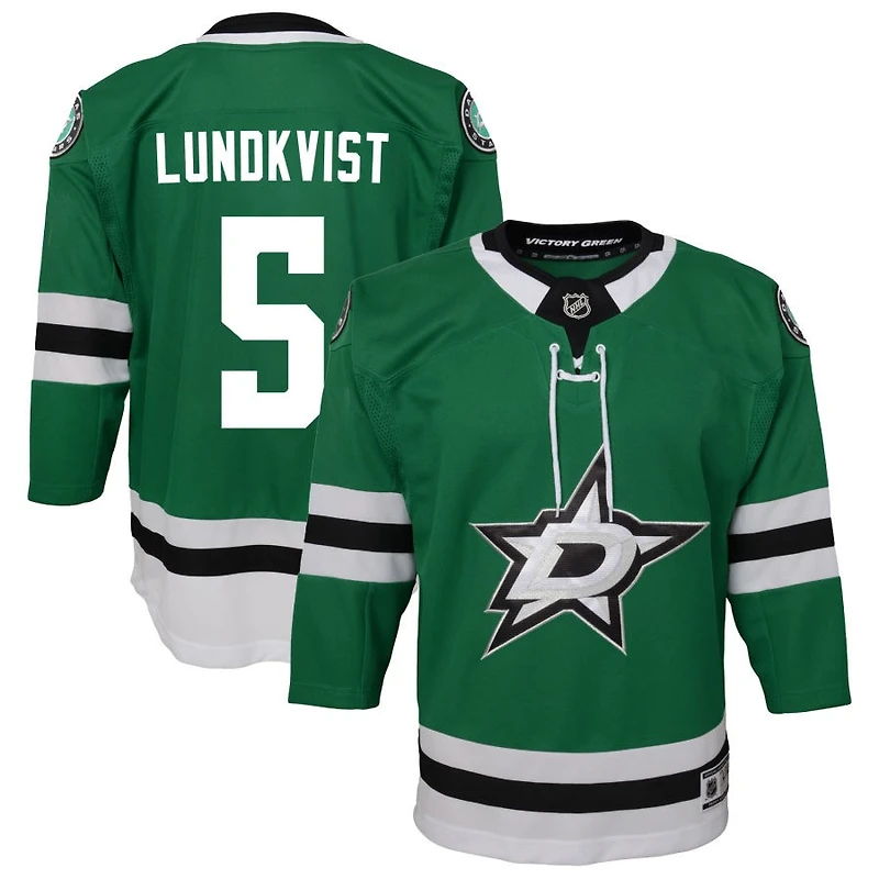 Nils Lundkvist Youth Green Dallas Stars Home Custom Premier Jersey