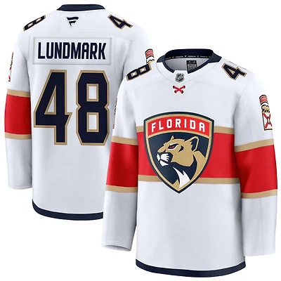 Anton Lundmark Men's Fanatics White Florida Panthers Away Premium Custom Jersey