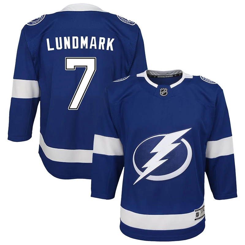 Simon Lundmark Youth Blue Tampa Bay Lightning Home Custom Premier Jersey