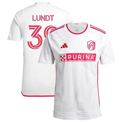 Ben Lundt Men's adidas  White St. Louis City SC 2024 The Confluence Kit Replica Custom Jersey
