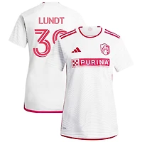 Ben Lundt Women's adidas  White St. Louis City SC 2024 The Confluence Kit Replica Custom Jersey