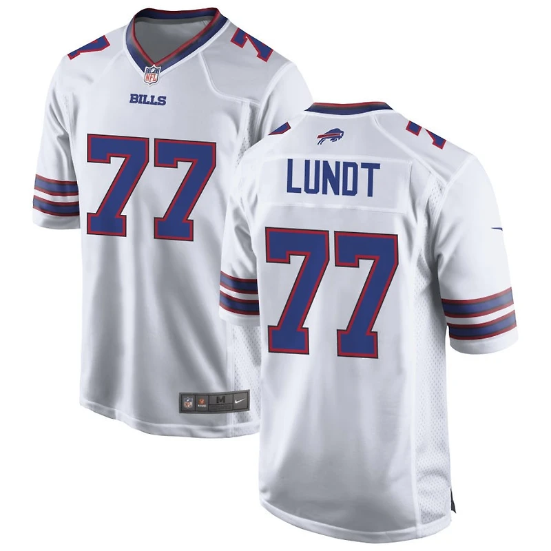 Chase Lundt Men's Nike White Buffalo Bills Custom Game Jersey