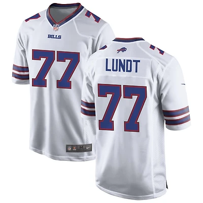 Chase Lundt Men's Nike White Buffalo Bills Custom Game Jersey
