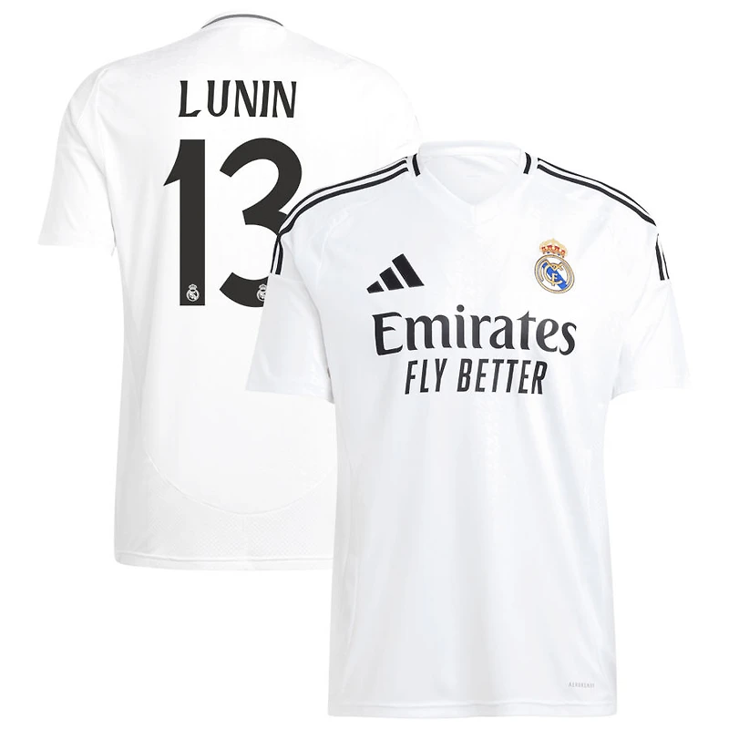 Andriy Lunin Men's adidas  White Real Madrid 2024/25 Home Replica Custom Jersey