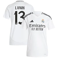 Andriy Lunin Women's adidas  White Real Madrid 2024/25 Home Replica Custom Jersey