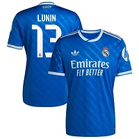 Andriy Lunin Men's adidas  Blue Real Madrid 2025/26 Third Replica Custom Jersey