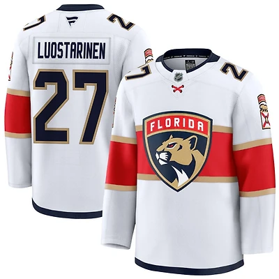 Eetu Luostarinen Men's Fanatics White Florida Panthers Away Premium Custom Jersey