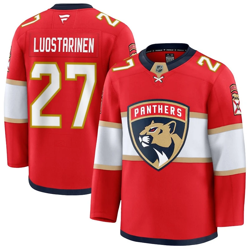 Eetu Luostarinen Men's Fanatics Red Florida Panthers Home Premium Custom Jersey
