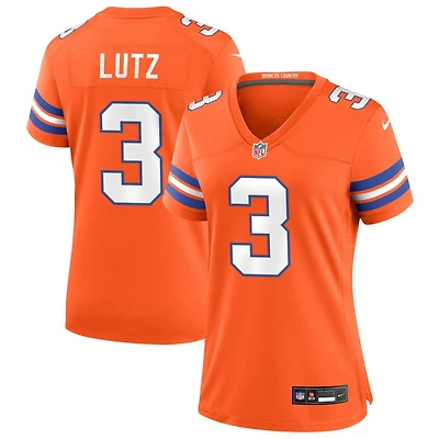 Wil Lutz Women's Nike Orange Denver Broncos Mile High Collection 1977 Throwback Custom Game Jersey