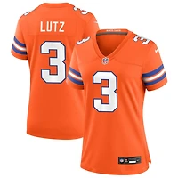 Wil Lutz Women's Nike Orange Denver Broncos Mile High Collection 1977 Throwback Custom Game Jersey