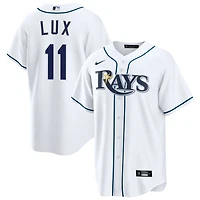 Gavin Lux Men's Nike  White Tampa Bay Rays Home Custom Replica Jersey