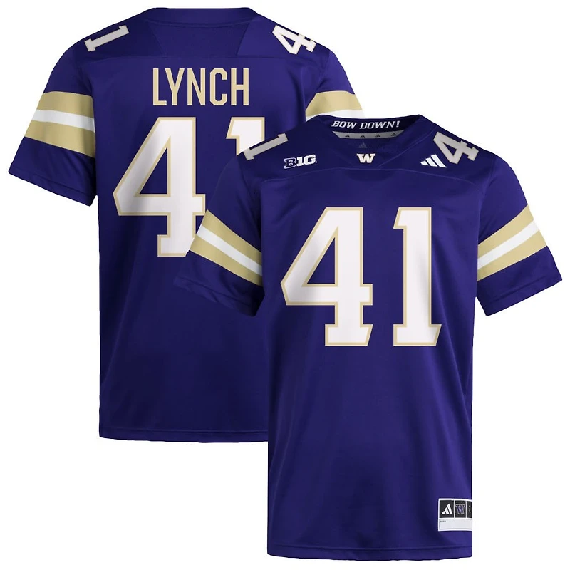 Deshawn Lynch Men's adidas  Purple Washington Huskies NIL Pick-A-Player Home Premier Football Jersey