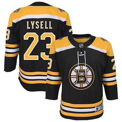 Fabian Lysell Youth Black Boston Bruins Home Custom Premier Jersey