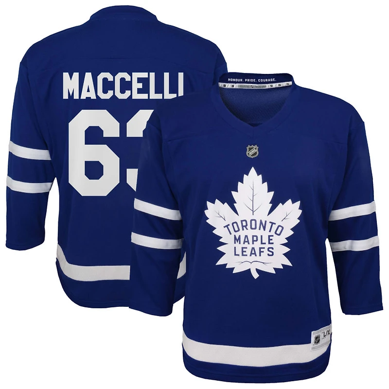 Matias Maccelli Youth  Blue Toronto Maple Leafs Home Replica Custom Jersey
