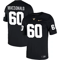 Duncan MacDonald Men's Nike Black Vanderbilt Commodores NIL Pick-A-Player Game Jersey