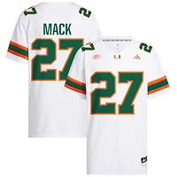 Ryan Mack Men's adidas  White Miami Hurricanes NIL Pick-A-Player White Premier Football Jersey