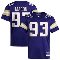 Dominic Macon Men's adidas  Purple Washington Huskies NIL Pick-A-Player Home Premier Football Jersey