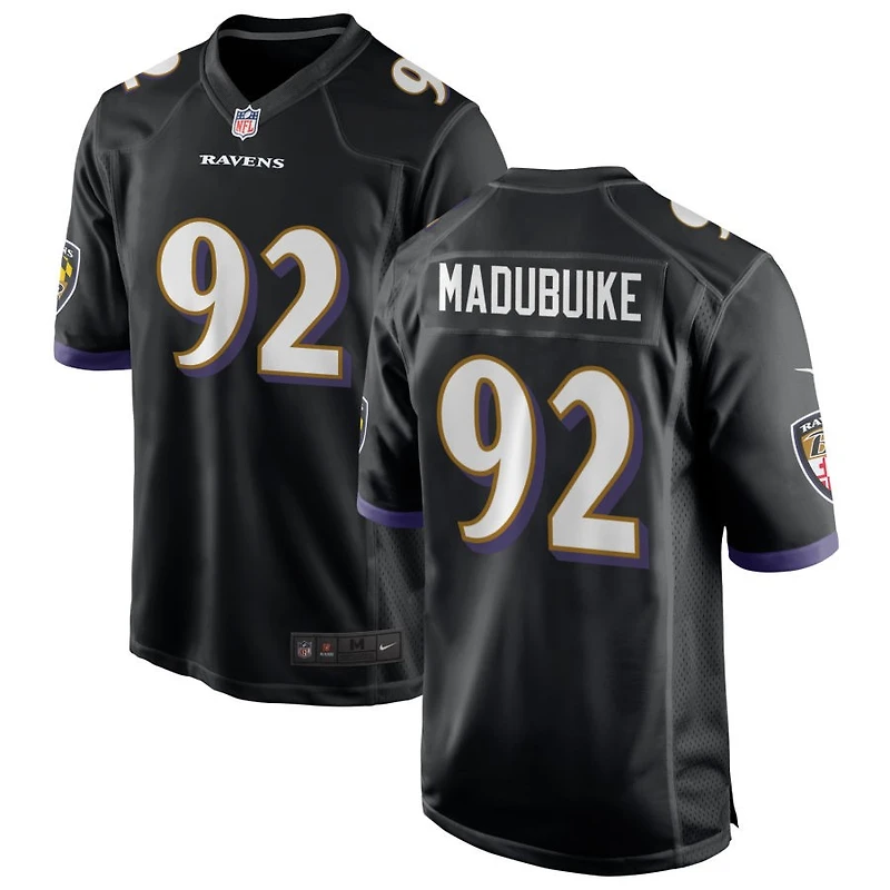 Nnamdi Madubuike Men's Nike Black Baltimore Ravens Alternate Custom Game Jersey