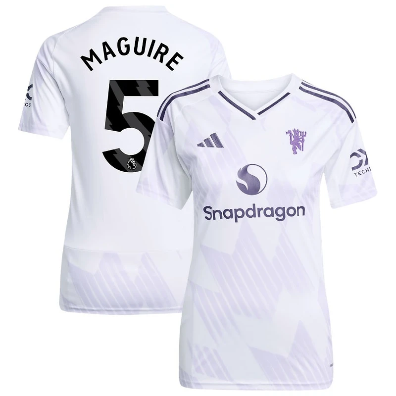 Harry Maguire Women's adidas White Manchester United 2025/26 Away Replica Custom Jersey