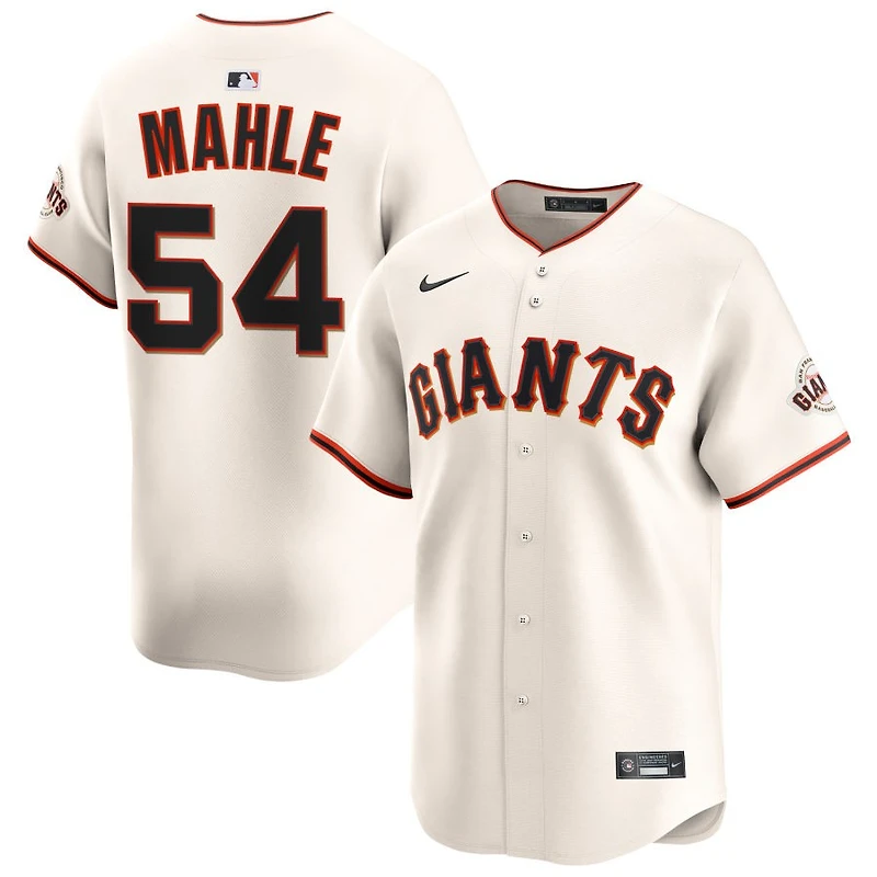Tyler Mahle Men's Nike Cream San Francisco Giants Home Limited Custom Jersey