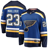Logan Mailloux Men's Fanatics Blue St. Louis Blues Home Breakaway Custom Jersey