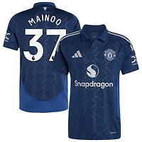 Kobbie Mainoo Men's adidas  Navy Manchester United 2024/25 Away Replica Custom Jersey