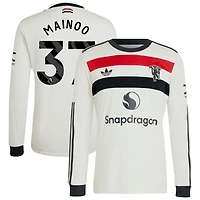 Kobbie Mainoo Men's adidas Originals  Cream Manchester United 2024/25 Third Custom Replica Long Sleeve Jersey