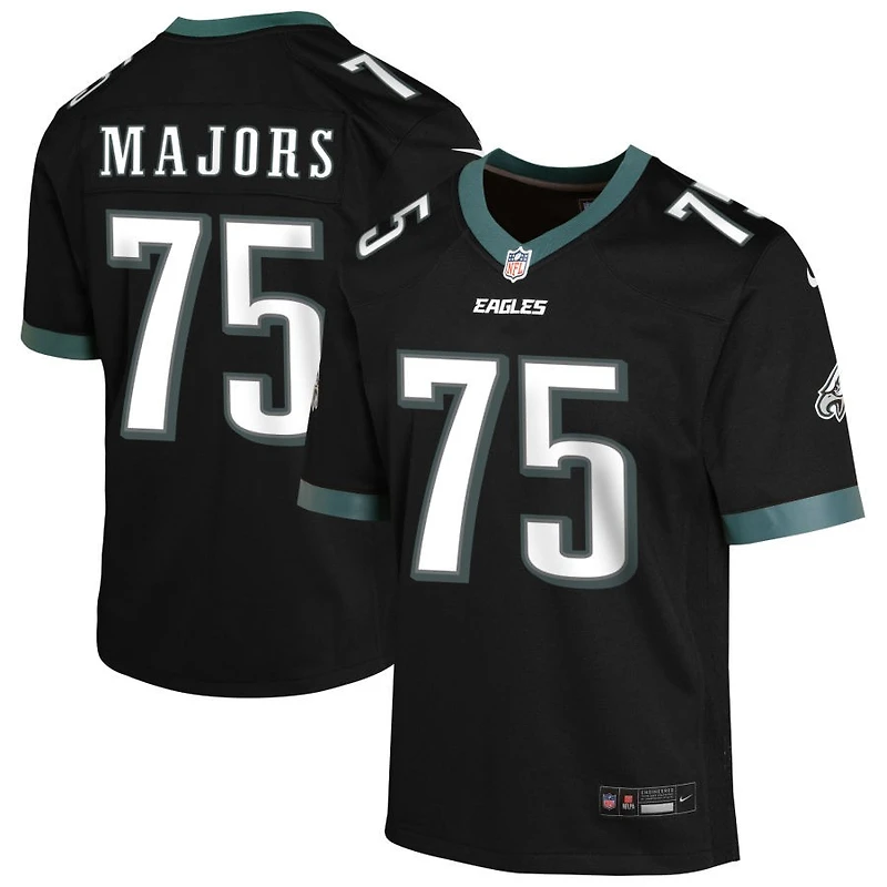 Jake Majors Youth Nike Black Philadelphia Eagles Alternate Custom Game Jersey