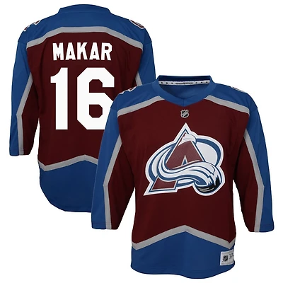 Taylor Makar Youth Burgundy Colorado Avalanche Home Custom Replica Jersey