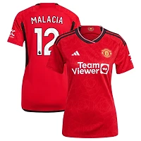 Tyrell Malacia Women's adidas  Red Manchester United 2023/24 Home Replica Custom Jersey