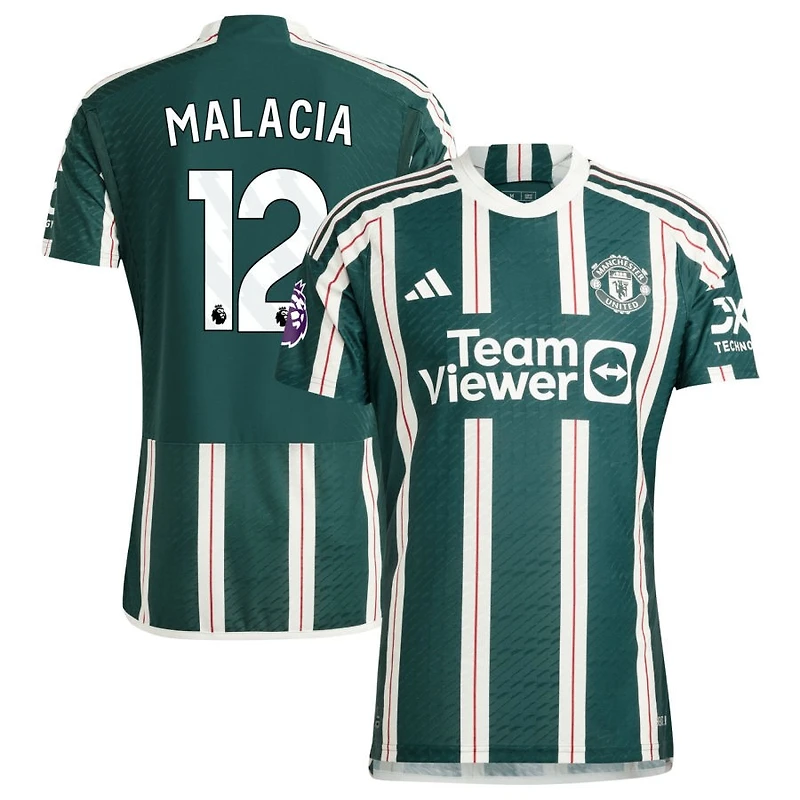 Tyrell Malacia Men's adidas Green Manchester United 2023/24 Away Authentic Custom Jersey