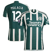 Tyrell Malacia Men's adidas  Green Manchester United 2023/24 Away Authentic Custom Jersey