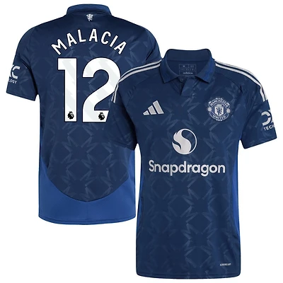 Tyrell Malacia Men's adidas  Navy Manchester United 2024/25 Away Replica Custom Jersey