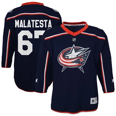 James Malatesta Youth  Navy Columbus Blue Jackets Home Replica Custom Jersey