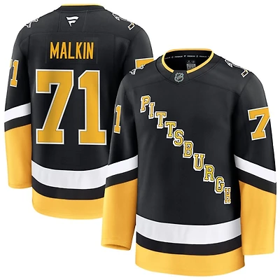 Evgeni Malkin Men's Fanatics Black Pittsburgh Penguins Alternate Premium Custom Jersey