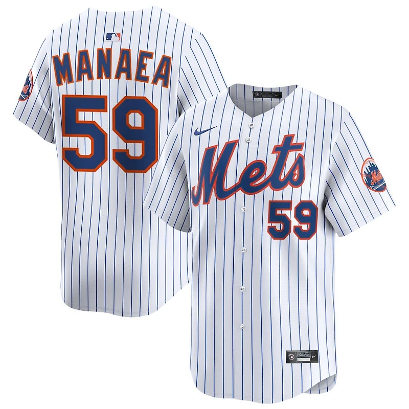 Sean Manaea Men's Nike White New York Mets Home Limited Custom Jersey