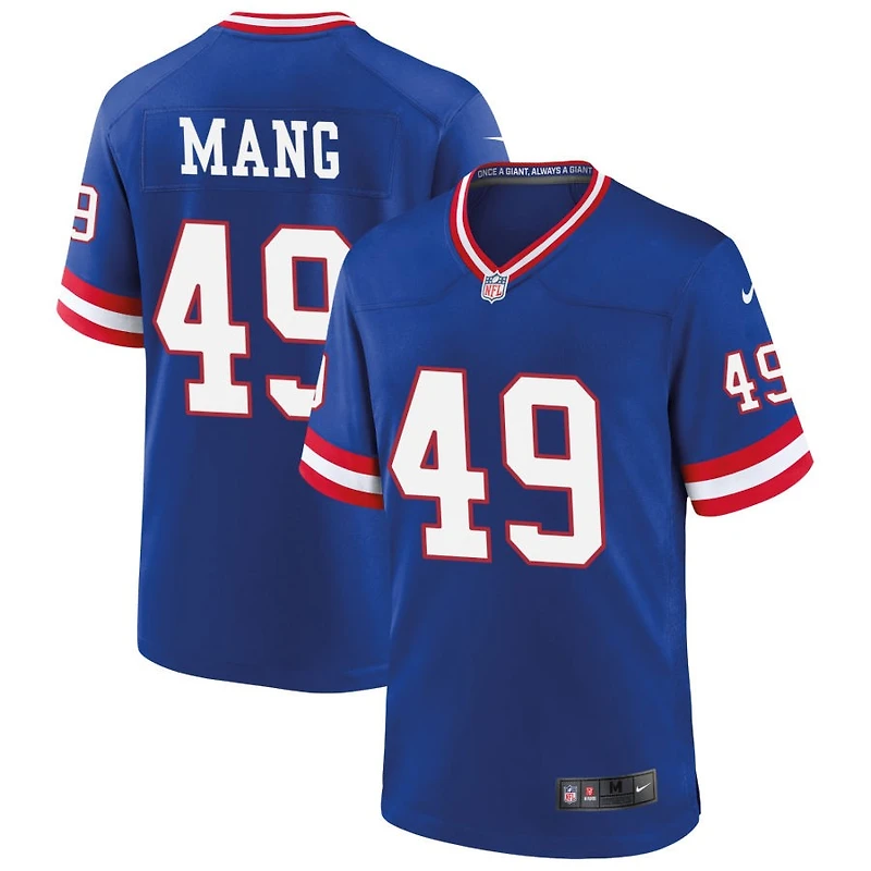Maximilian Mang Men's Nike Royal New York Giants Classic Custom Game Jersey