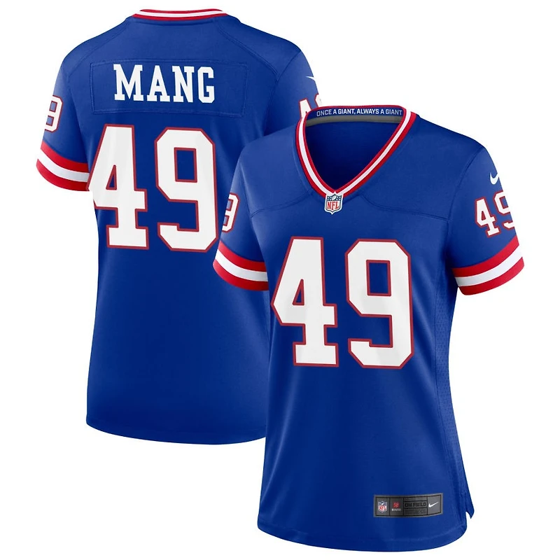 Maximilian Mang Women's Nike Royal New York Giants Classic Custom Game Jersey