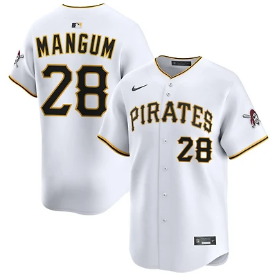 Jake Mangum Men's Nike White Pittsburgh Pirates Home Limited Custom Jersey