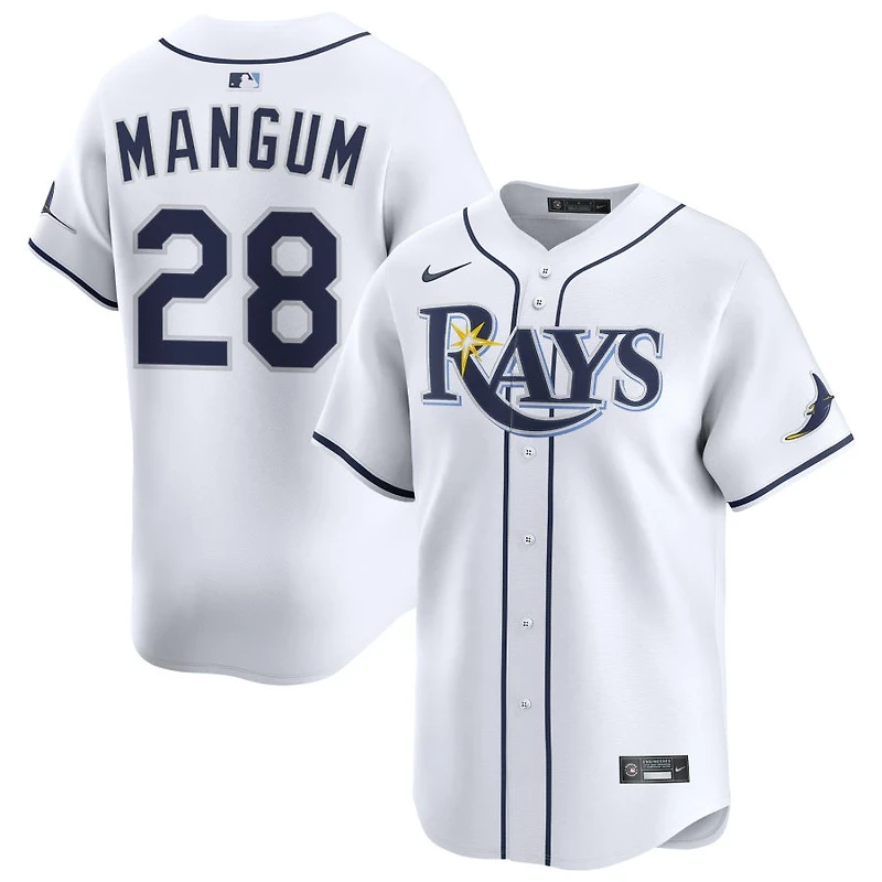 Jake Mangum Men's Nike White Tampa Bay Rays Home Limited Custom Jersey
