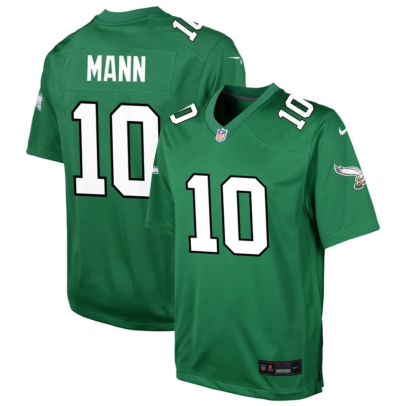 Braden Mann Youth Nike Kelly Green Philadelphia Eagles Alternate Custom Game Jersey