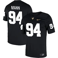 Bradley Mann Men's Nike Black Vanderbilt Commodores NIL Pick-A-Player Game Jersey