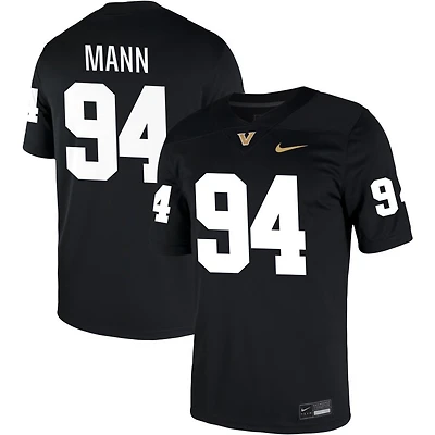 Bradley Mann Men's Nike Black Vanderbilt Commodores NIL Pick-A-Player Game Jersey