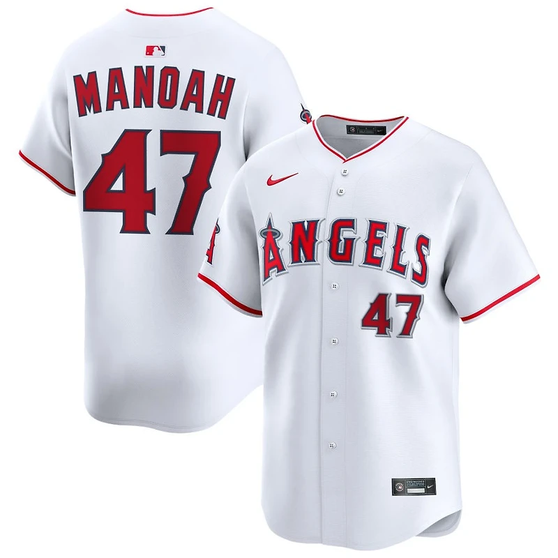 Alek Manoah Men's Nike White Los Angeles Angels Home Limited Custom Jersey